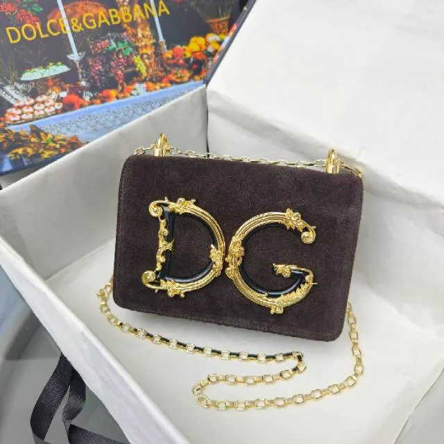 Dolce & Gabbana Cowhide Shoulder Bag in Brown · view 1
