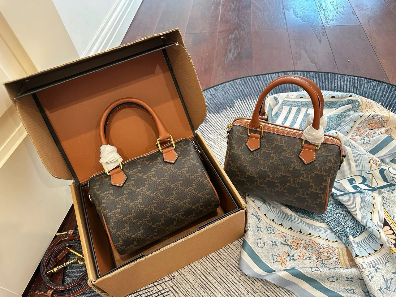 Celine Boston Bag in Brown · view 8