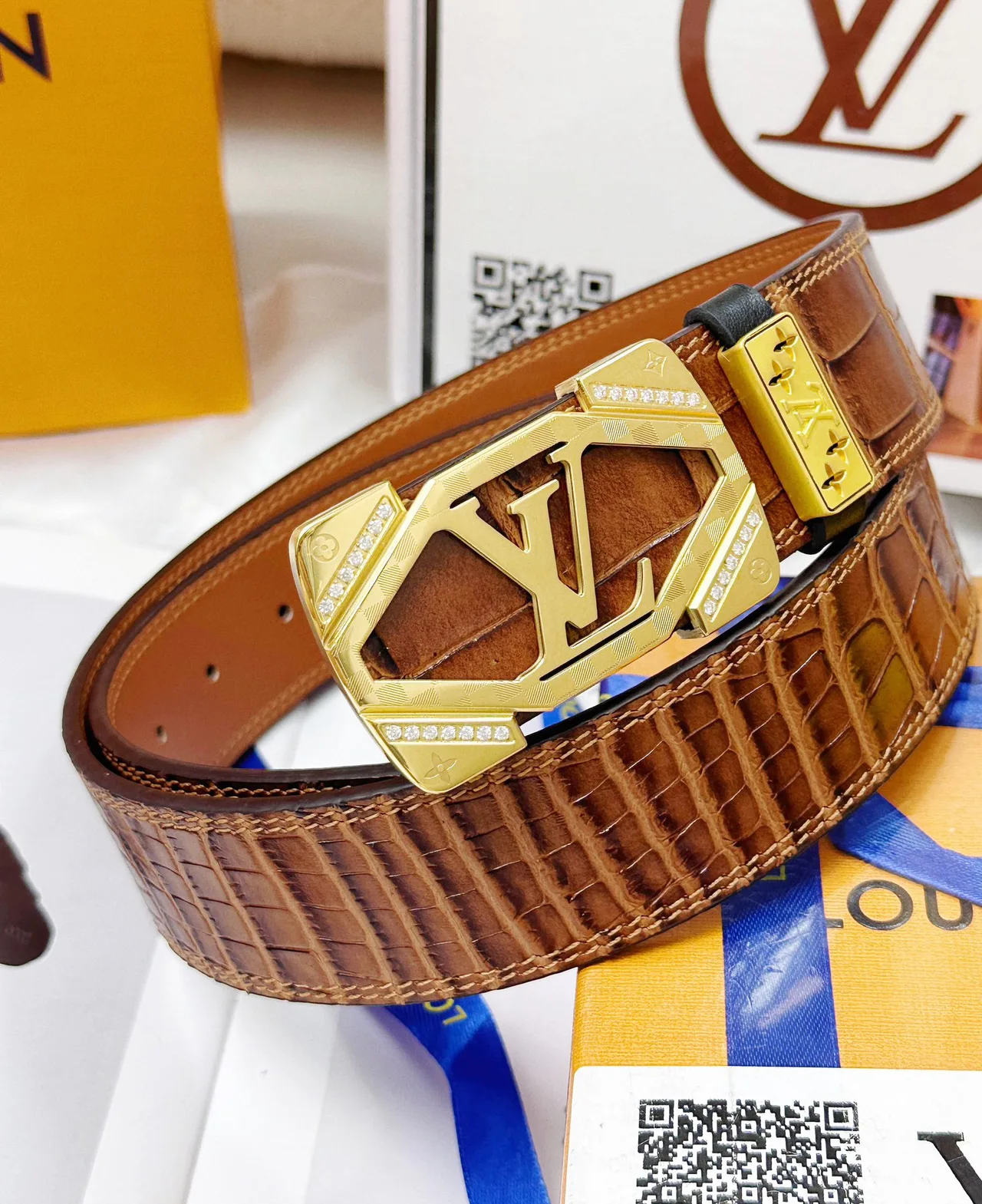 Louis Vuitton LV Buckle Belt in Black & Brown · view 2