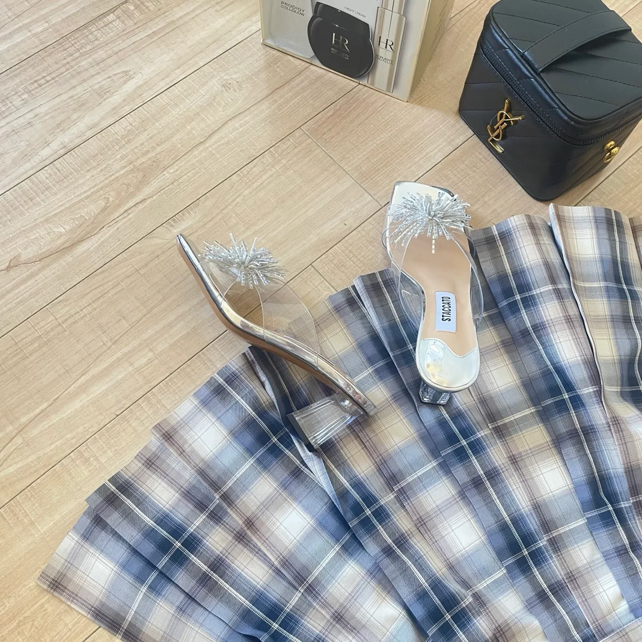 STACCATO Transparent Heel Mules in Clear · view 1