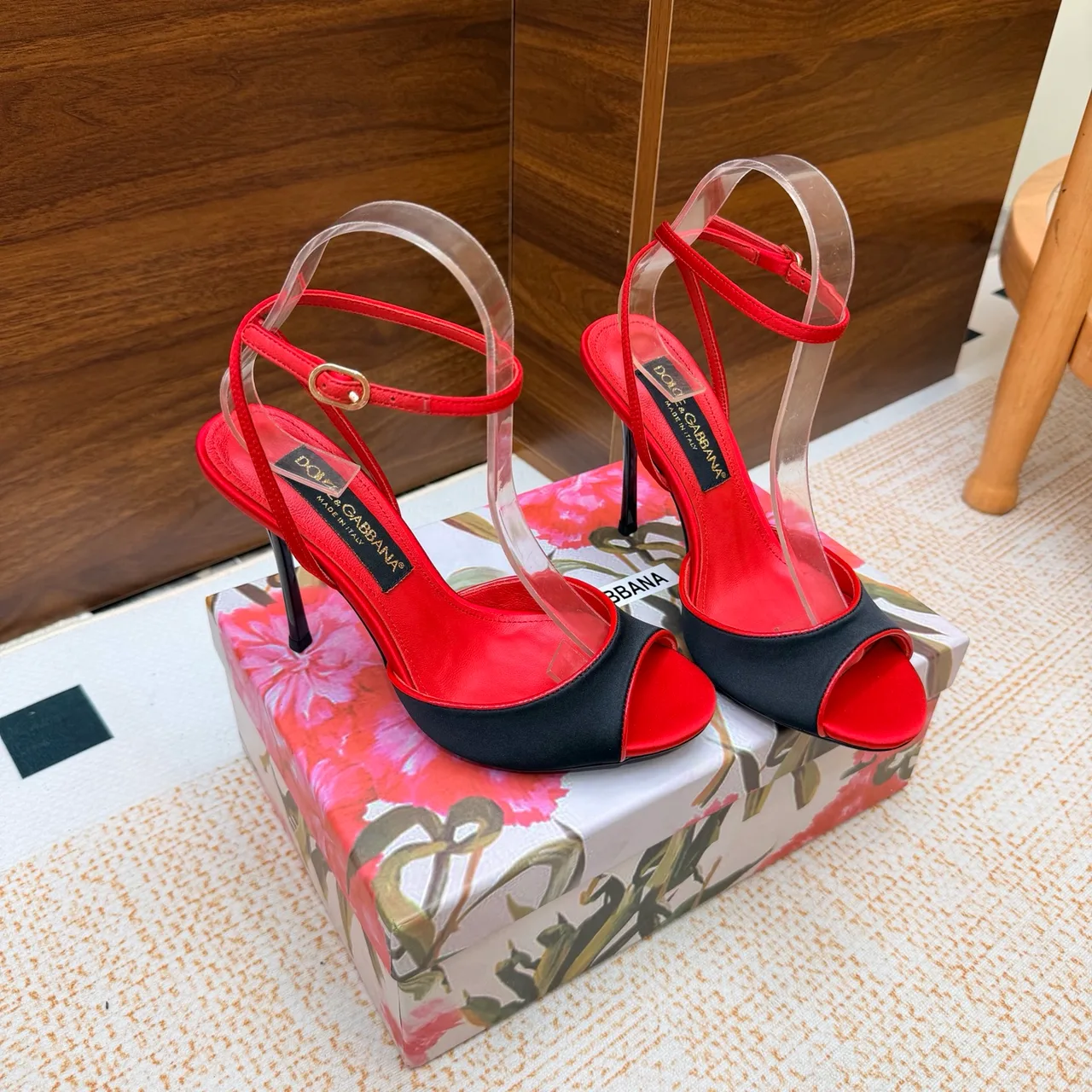 Dolce & Gabbana Heeled Sandals in Red · view 3