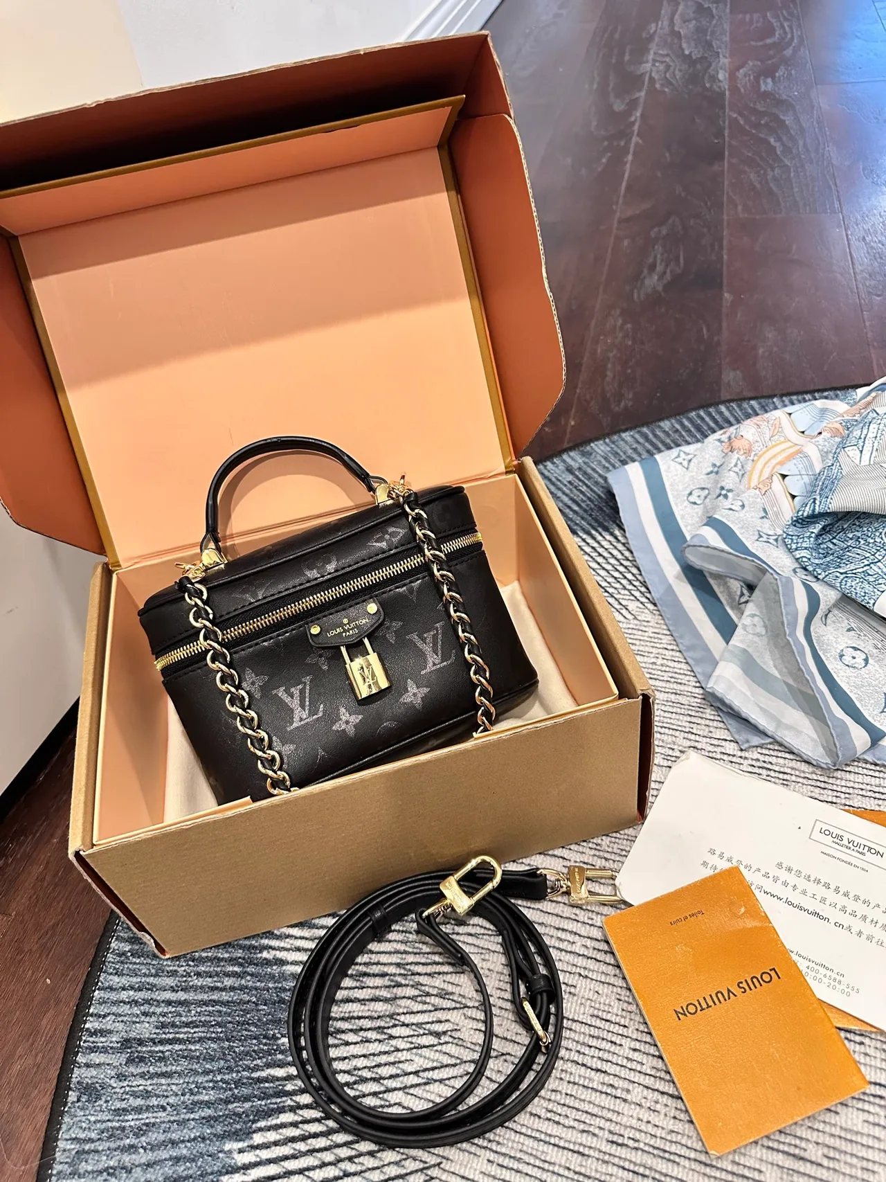 Louis Vuitton Vanity PM Handbag in Black · view 1