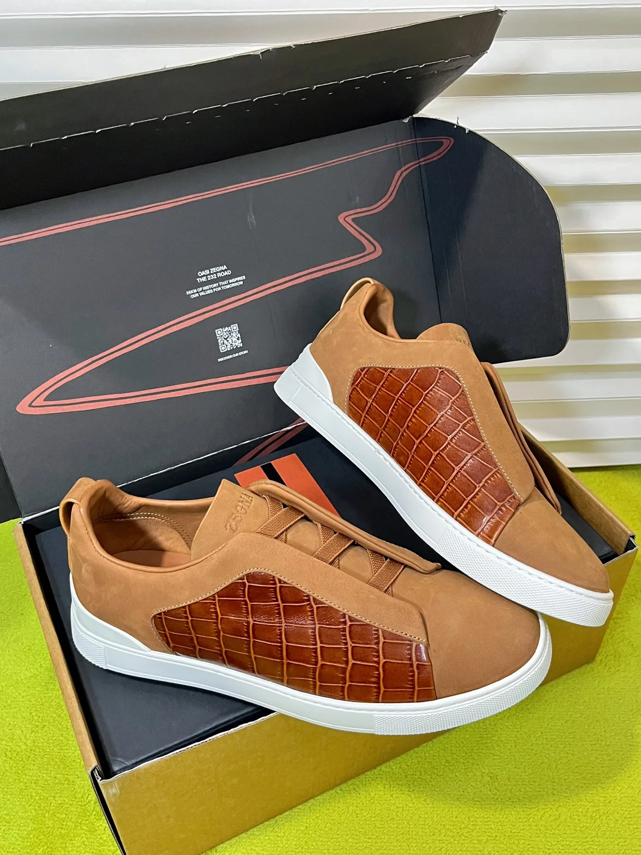 Zegna Triple Stitch Shoes in Brown · view 5