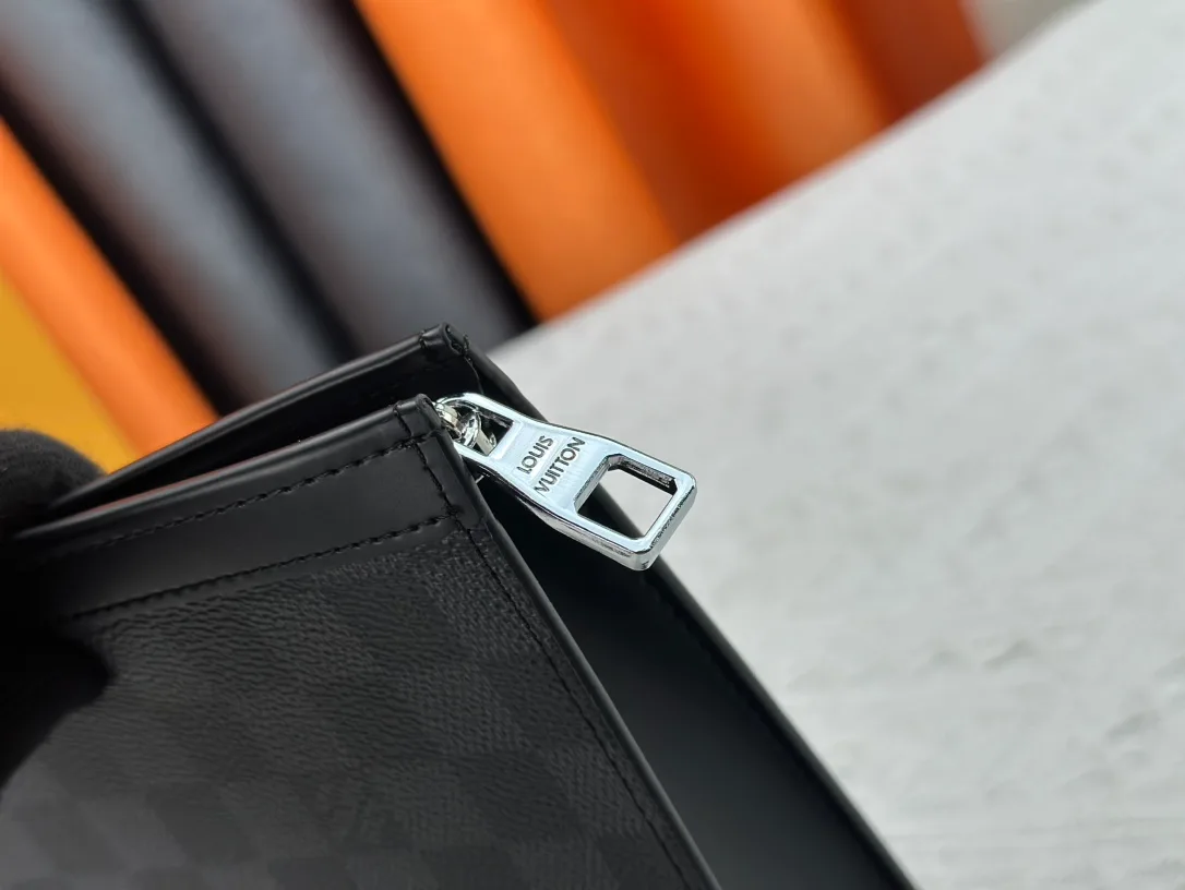 Louis Vuitton Canvas Clutch in Grey · view 7