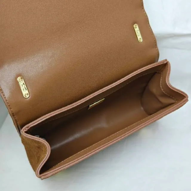 Dolce & Gabbana Cowhide Chain Clutch in Tan · view 7