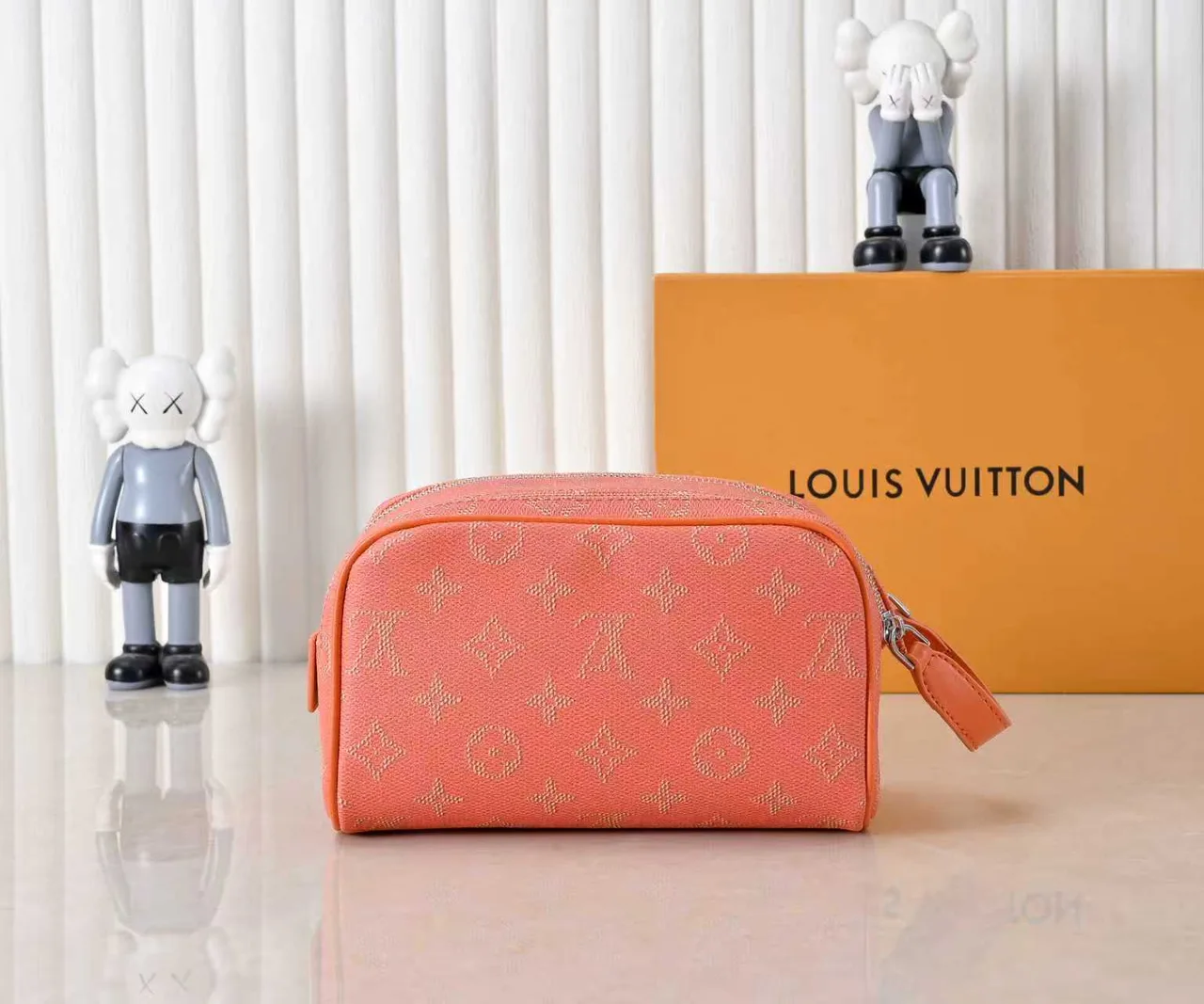Louis Vuitton Cowhide Canvas Wash Bag in Orange · view 2