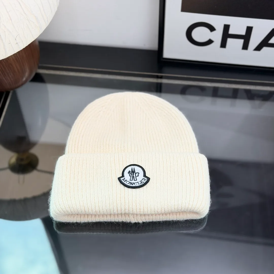 Moncler Beanie in White · view 5