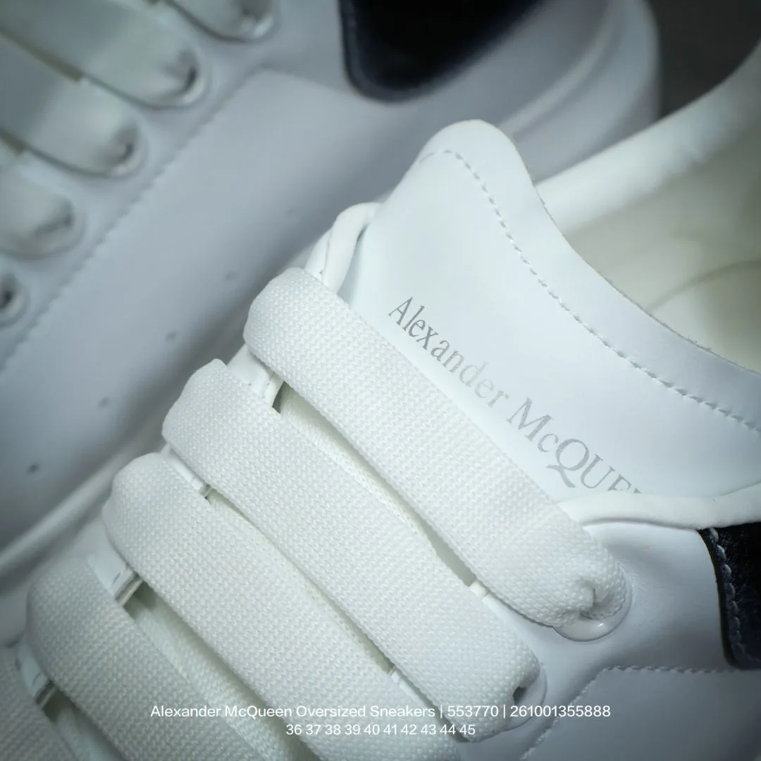 Alexander McQueen Lambskin Oversized Sneakers in White · view 8