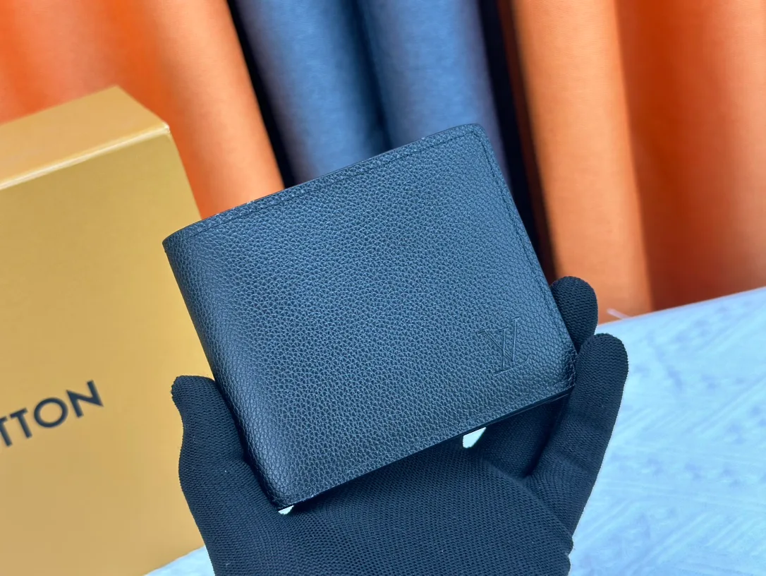 Louis Vuitton Cowhide Glossy Wallet in Blue · view 1
