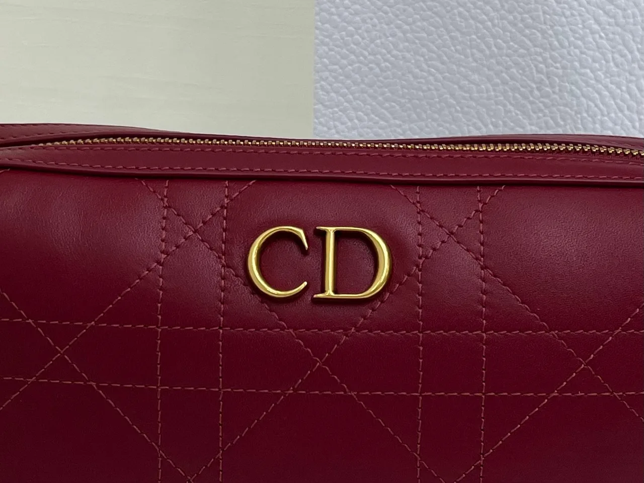 Dior Quilted Hobo Bag in Burgundy · view 6