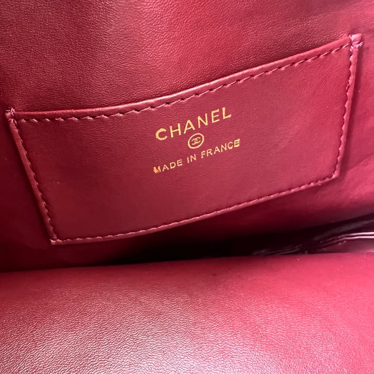Chanel Quilted Hobo Bag in Burgundy · view 8