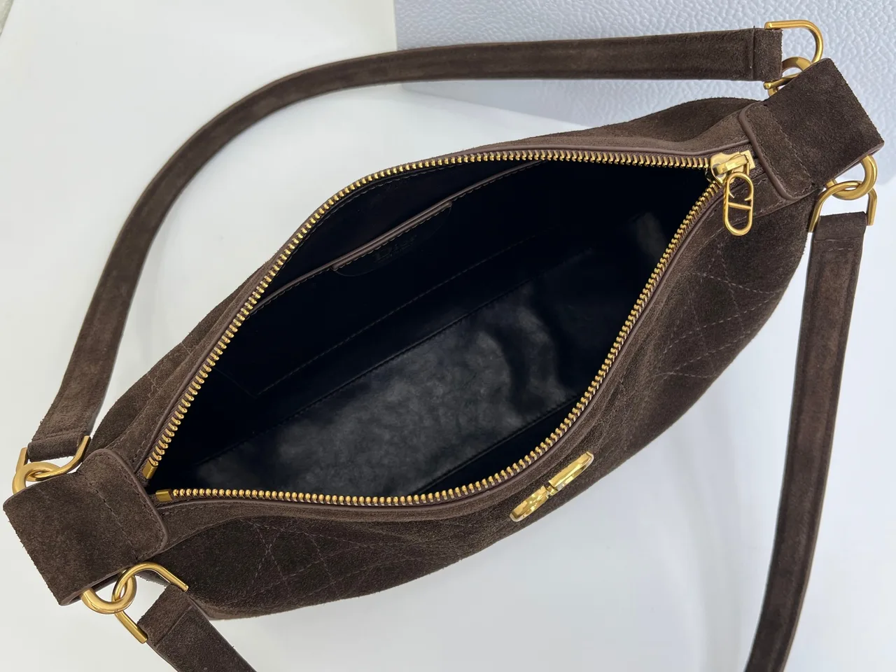 Dior Quilted Shoulder Bag in Brown · view 6