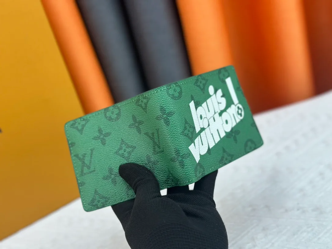 Louis Vuitton Canvas Wallet in Green · view 3