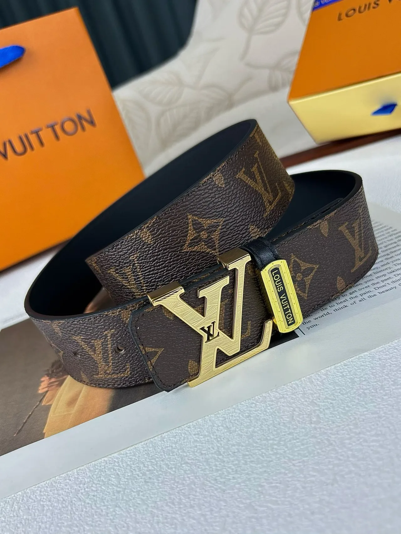 Louis Vuitton Reversible Monogram Belt in Brown · view 1
