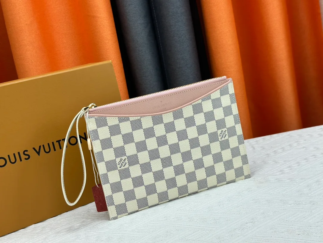 Louis Vuitton Calfskin Wristlet Pouch in White · view 2