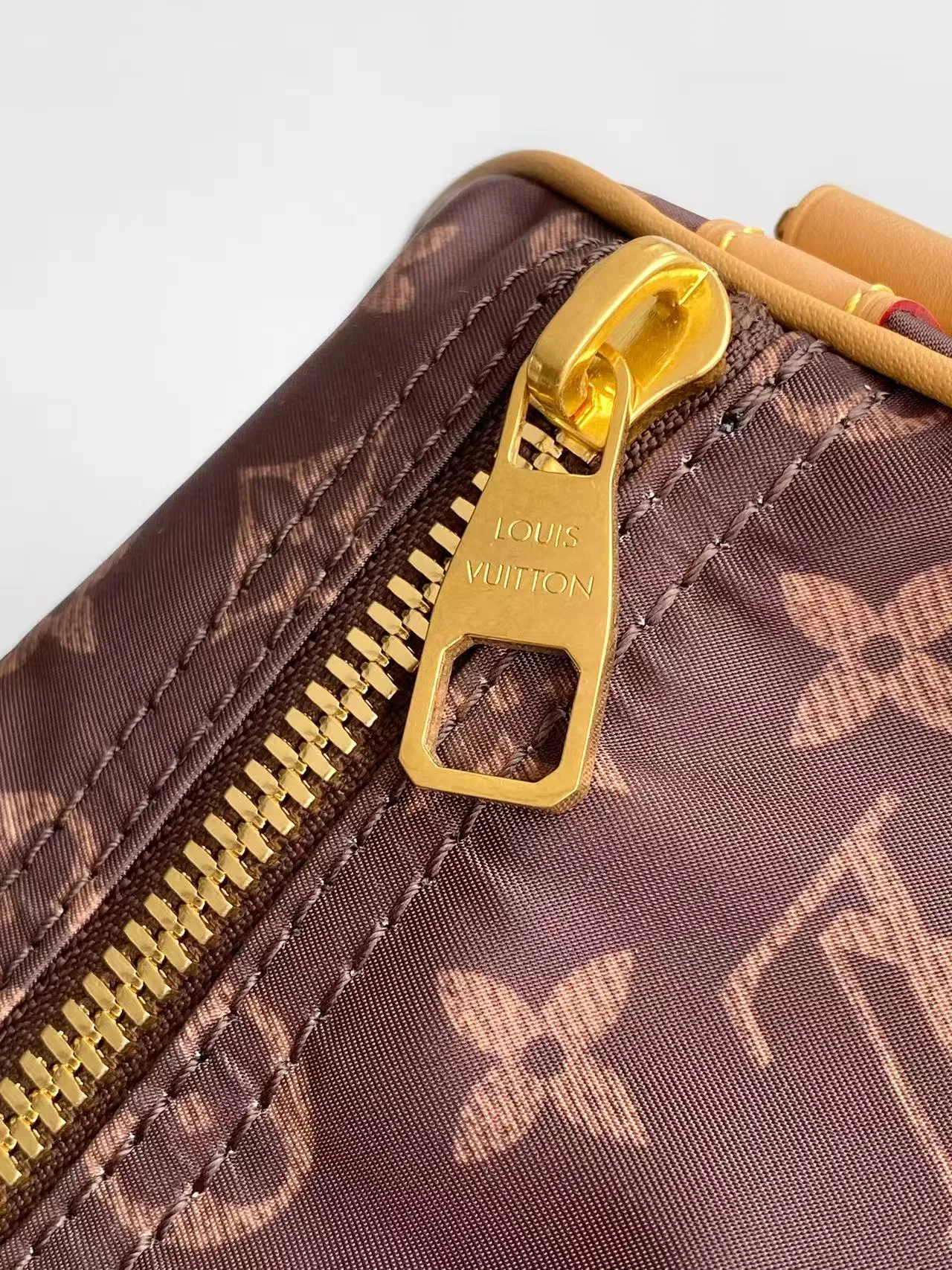 Louis Vuitton Canvas Monogram Glossy Duffel Bag in Brown · view 7
