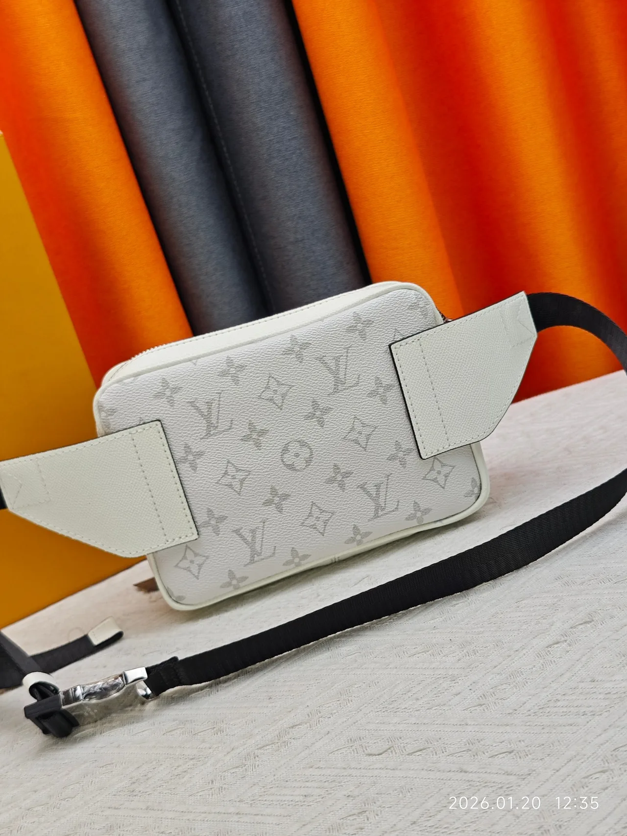 Louis Vuitton Canvas Belt Bag in White · view 4