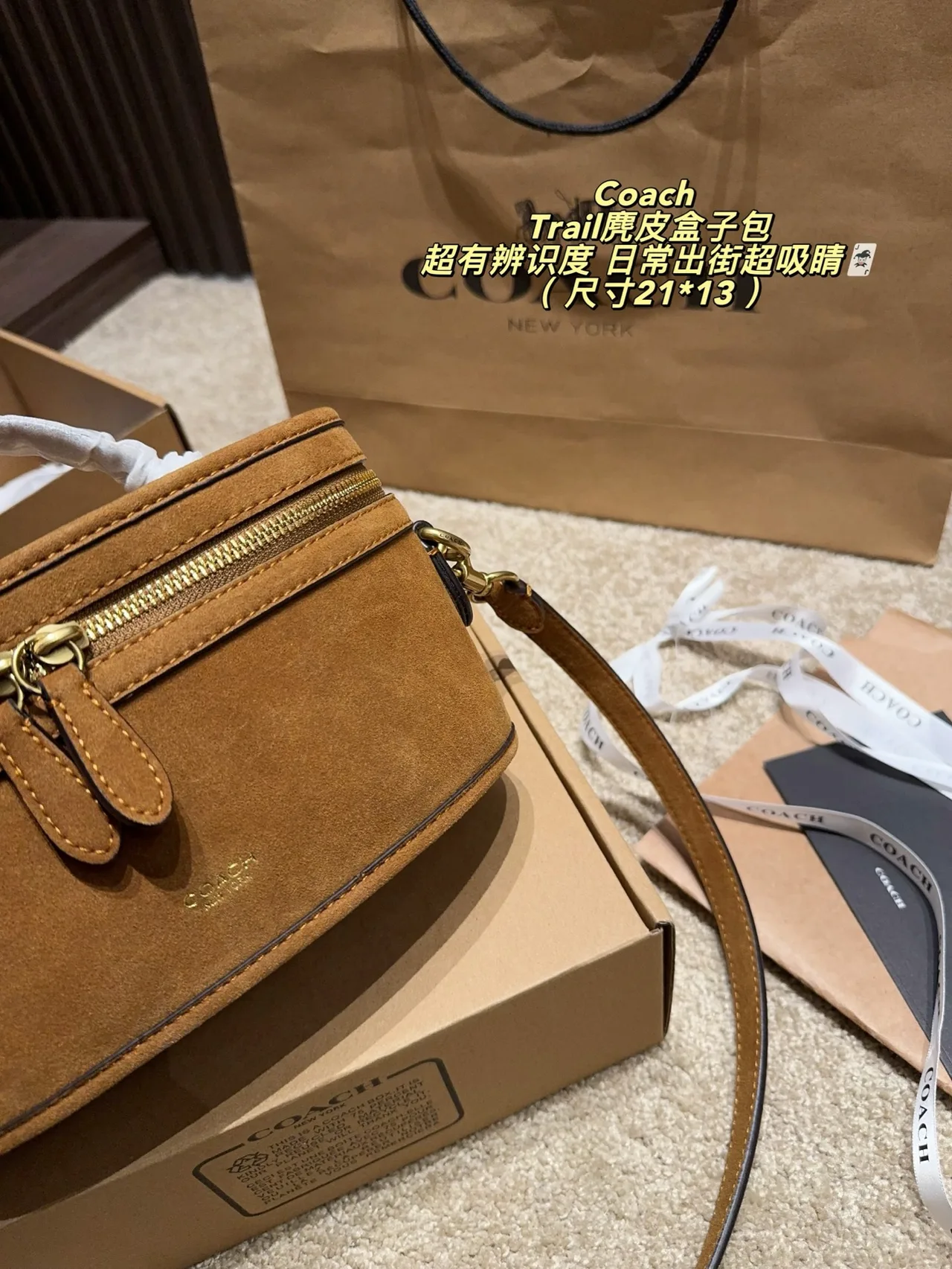Coach Hobo Crossbody Bag in Tan · view 3