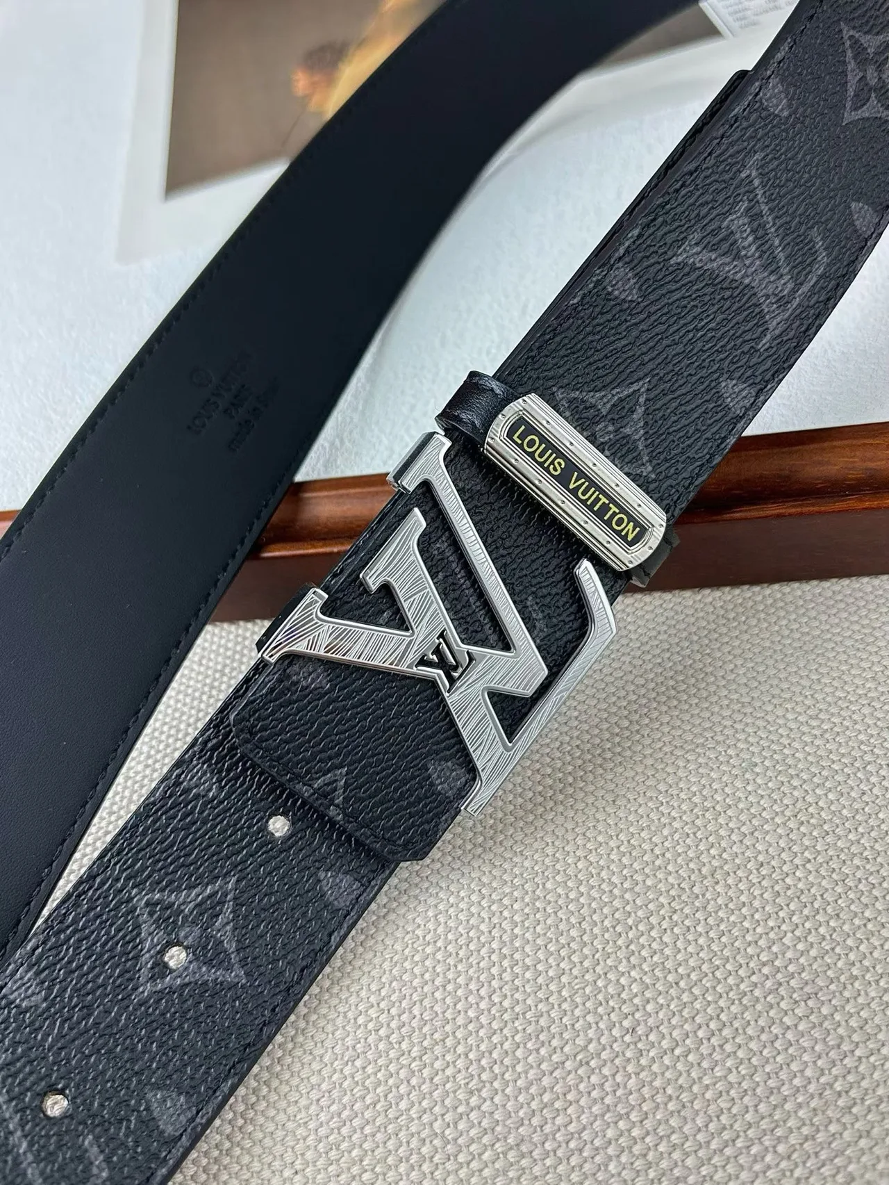 Louis Vuitton Reversible Monogram Belt in Black · view 8