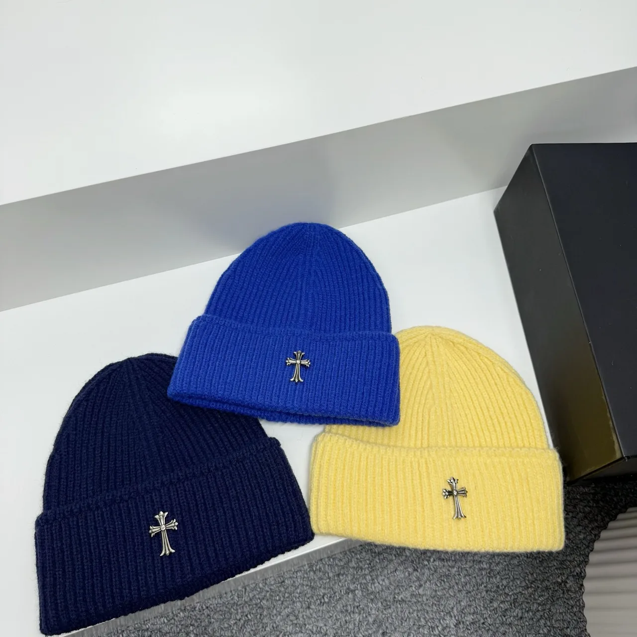 Chrome Hearts Beanie in Grey & Brown & Yellow & Red & Green & Blue & Black & White & Pink & Burgundy · view 5