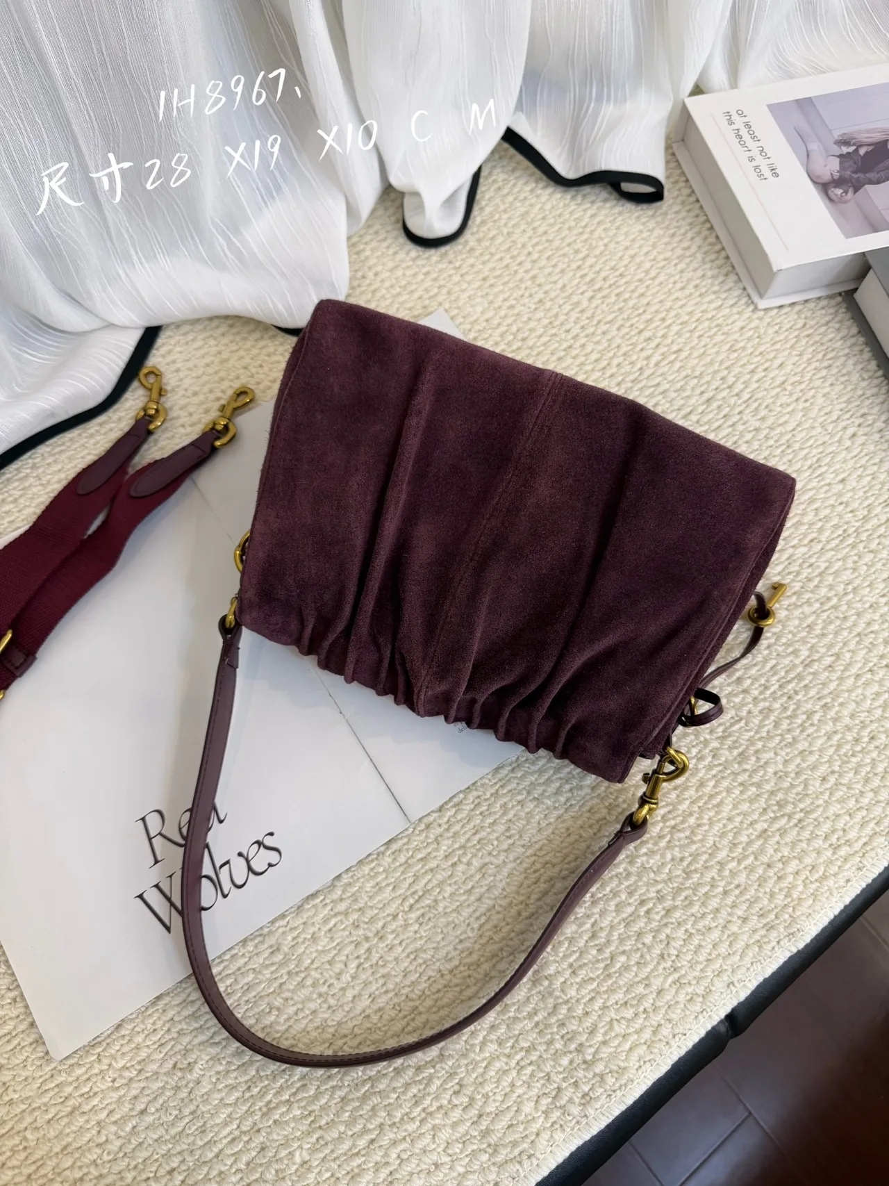 Marc Jacobs Cowhide Clutch in Burgundy · view 4