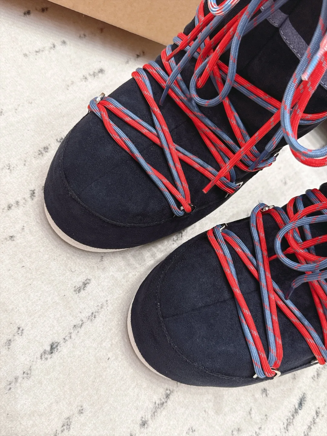 Moon Boot Lace-Up Snow Boots in Blue · view 6