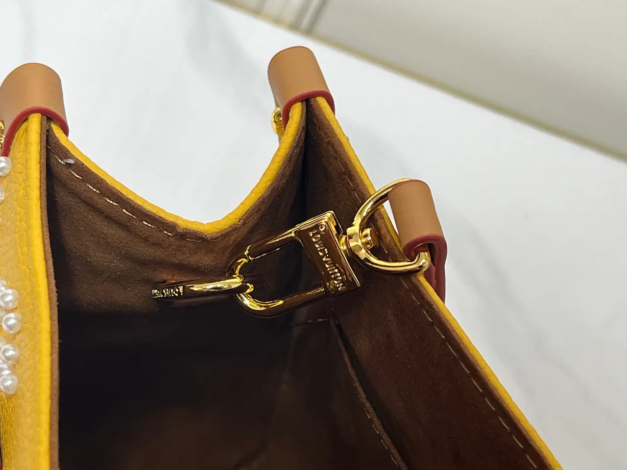 Louis Vuitton Cowhide OnTheGo Tote in Yellow · view 7