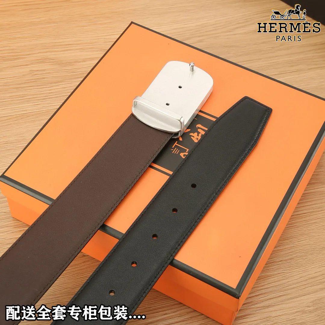 Hermes Rectangular buckle belt in Black · view 7