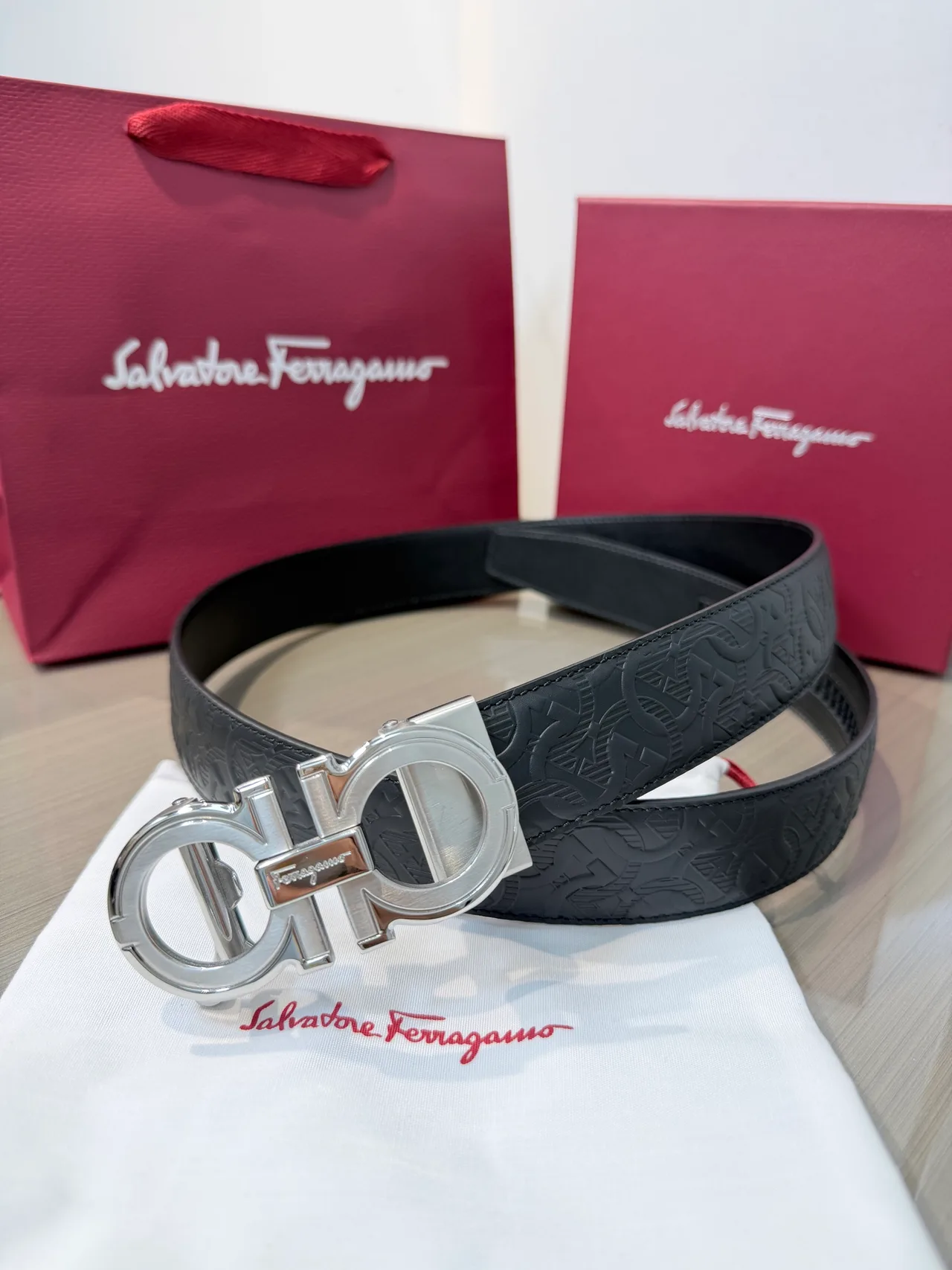 Ferragamo Belt in Black · view 3