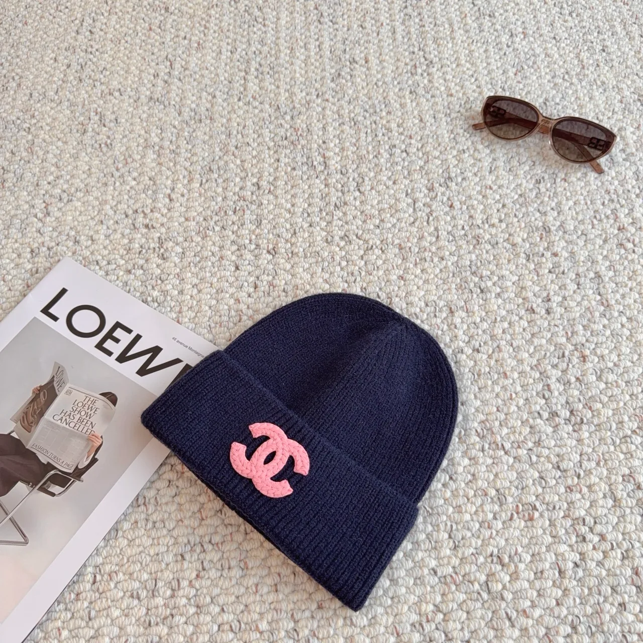 Chanel Beanie in Blue · view 6