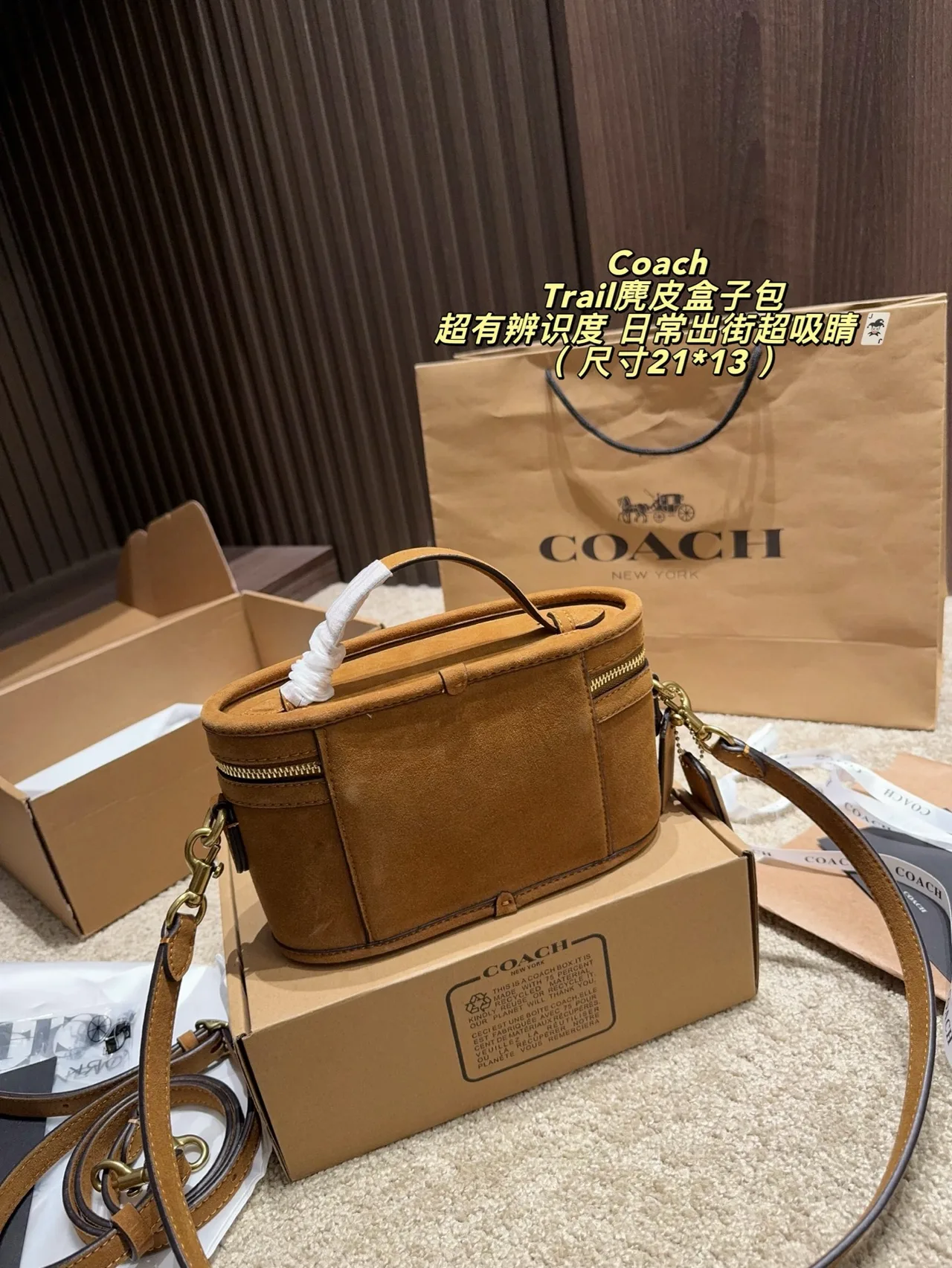 Coach Hobo Crossbody Bag in Tan · view 4