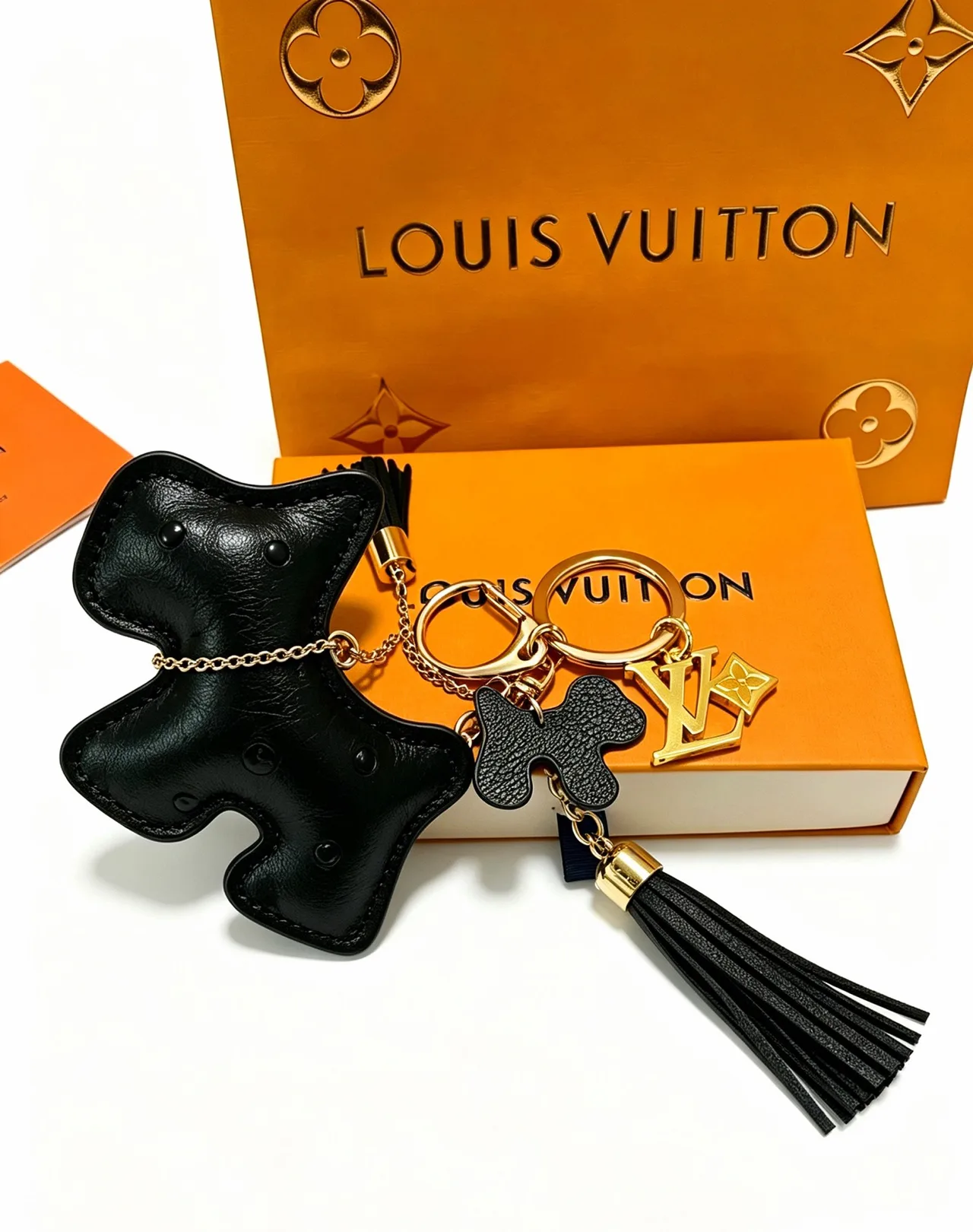 Louis Vuitton Dog Keychain in Black · view 8