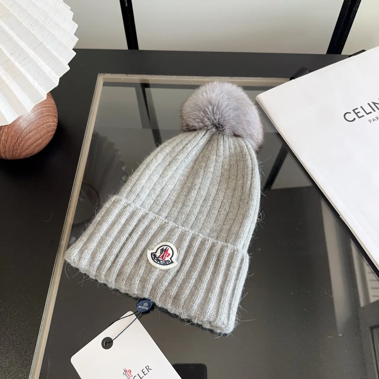 Moncler Beanie in Grey · view 2
