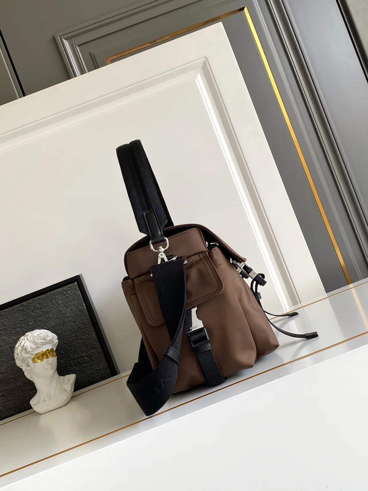 Prada Flap Shoulder Bag in Brown · view 2