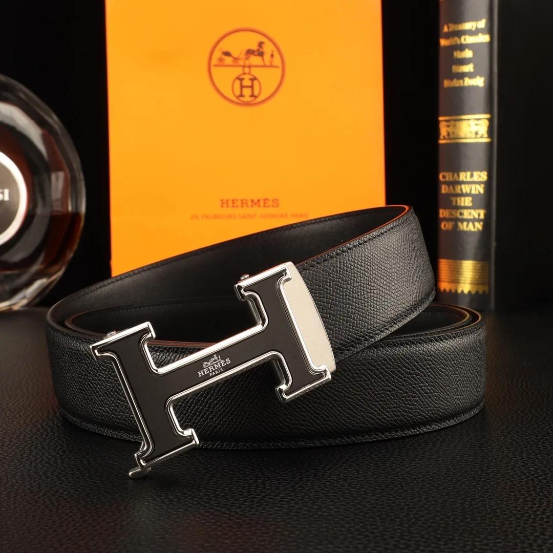Hermes H Automatic Belt in Black · view 3