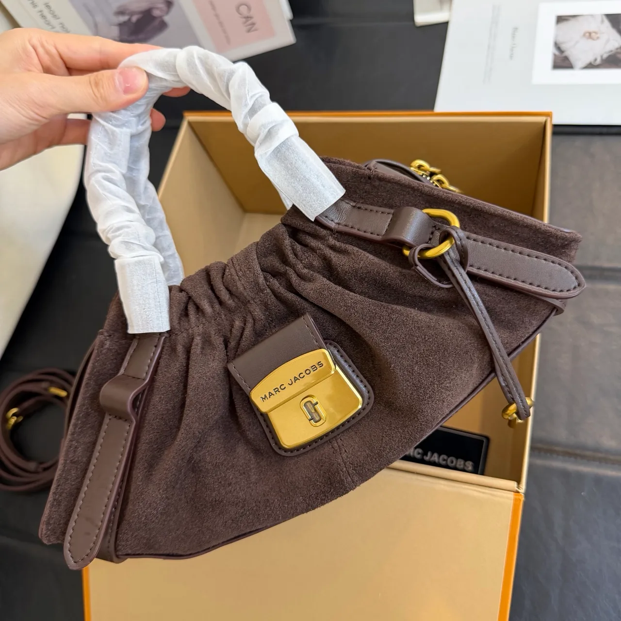 Marc Jacobs Cowhide Clutch in Brown · view 3