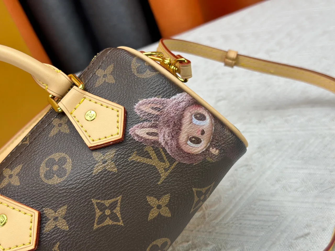 Louis Vuitton Leather Nano Speedy Handbag in Brown · view 6
