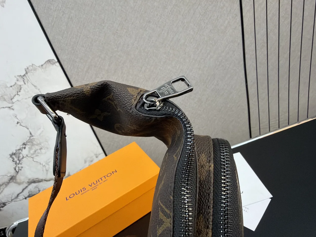 Louis Vuitton Multi-Pocket Belt Bag in Brown / Black · view 7