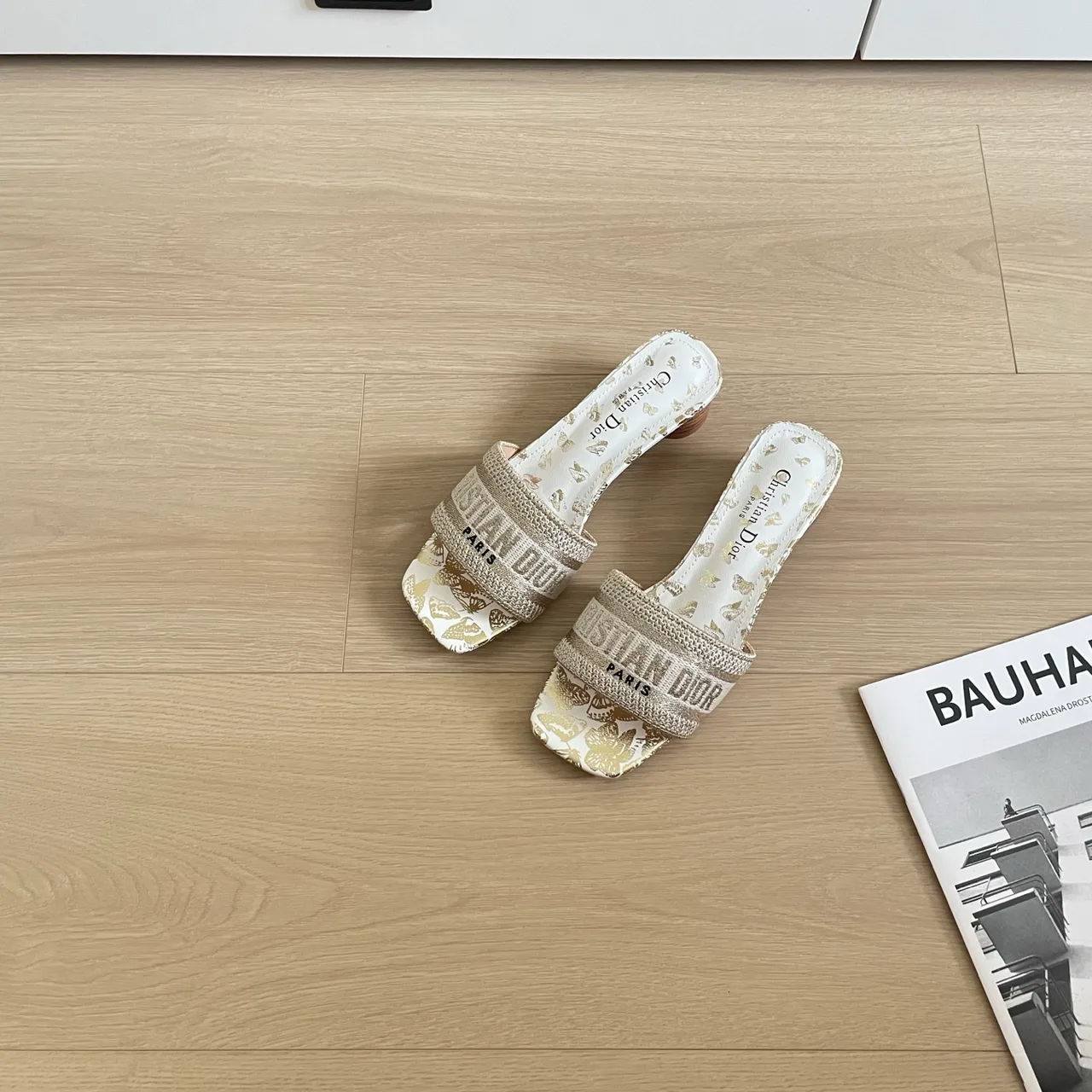 Dior Slippers in Cream · view 2