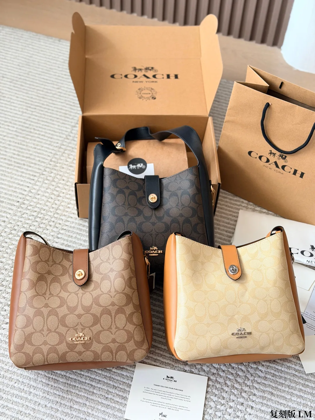 Coach Hadley shoulder bag in Beige & Brown & Black · view 4
