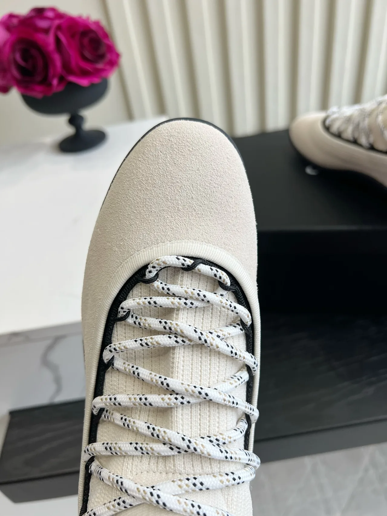 Chanel Sheepskin Sneakers in Cream · view 7