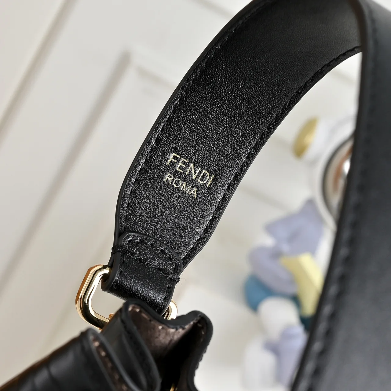 Fendi Smooth Bucket Bag in Black · view 5