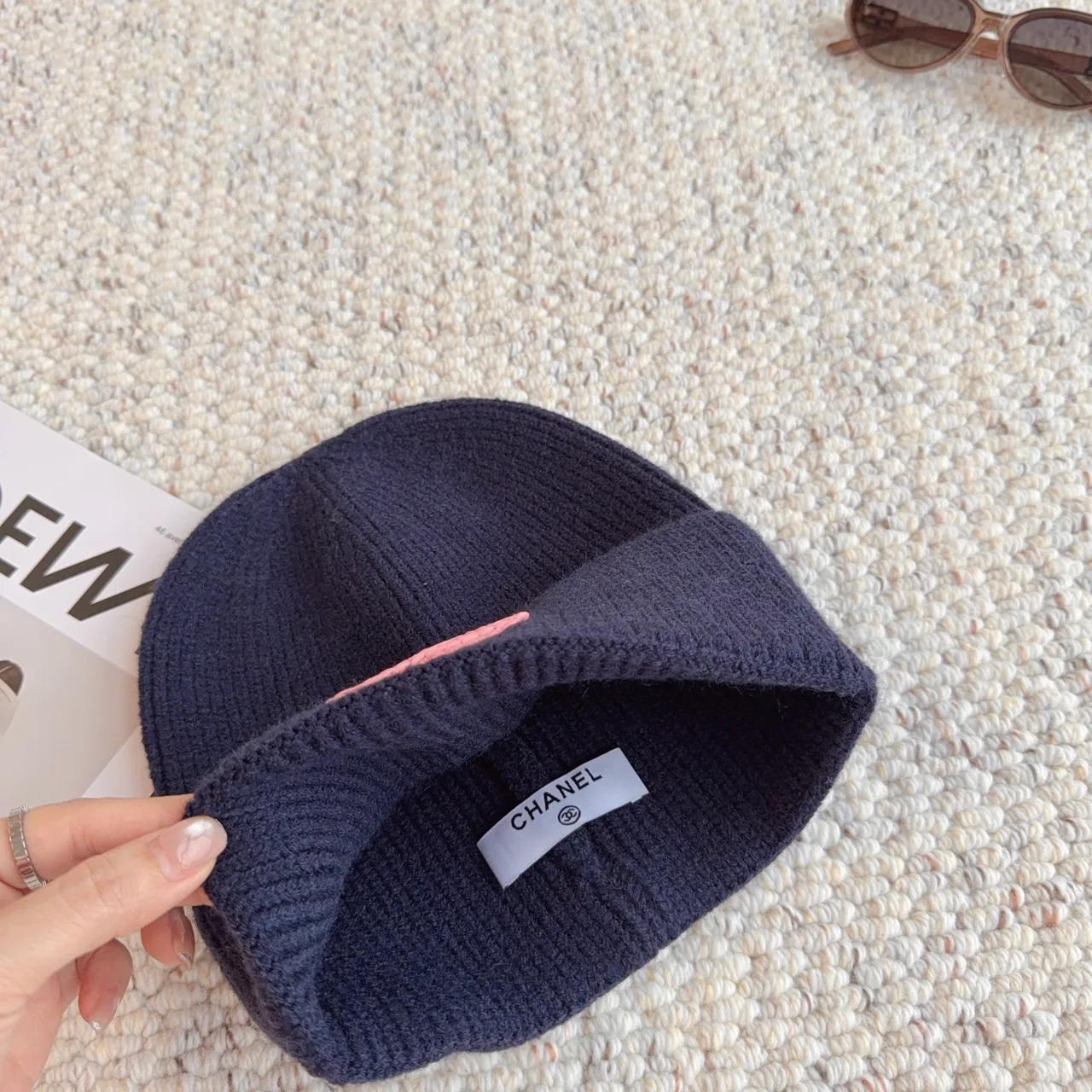 Chanel Beanie in Blue · view 4