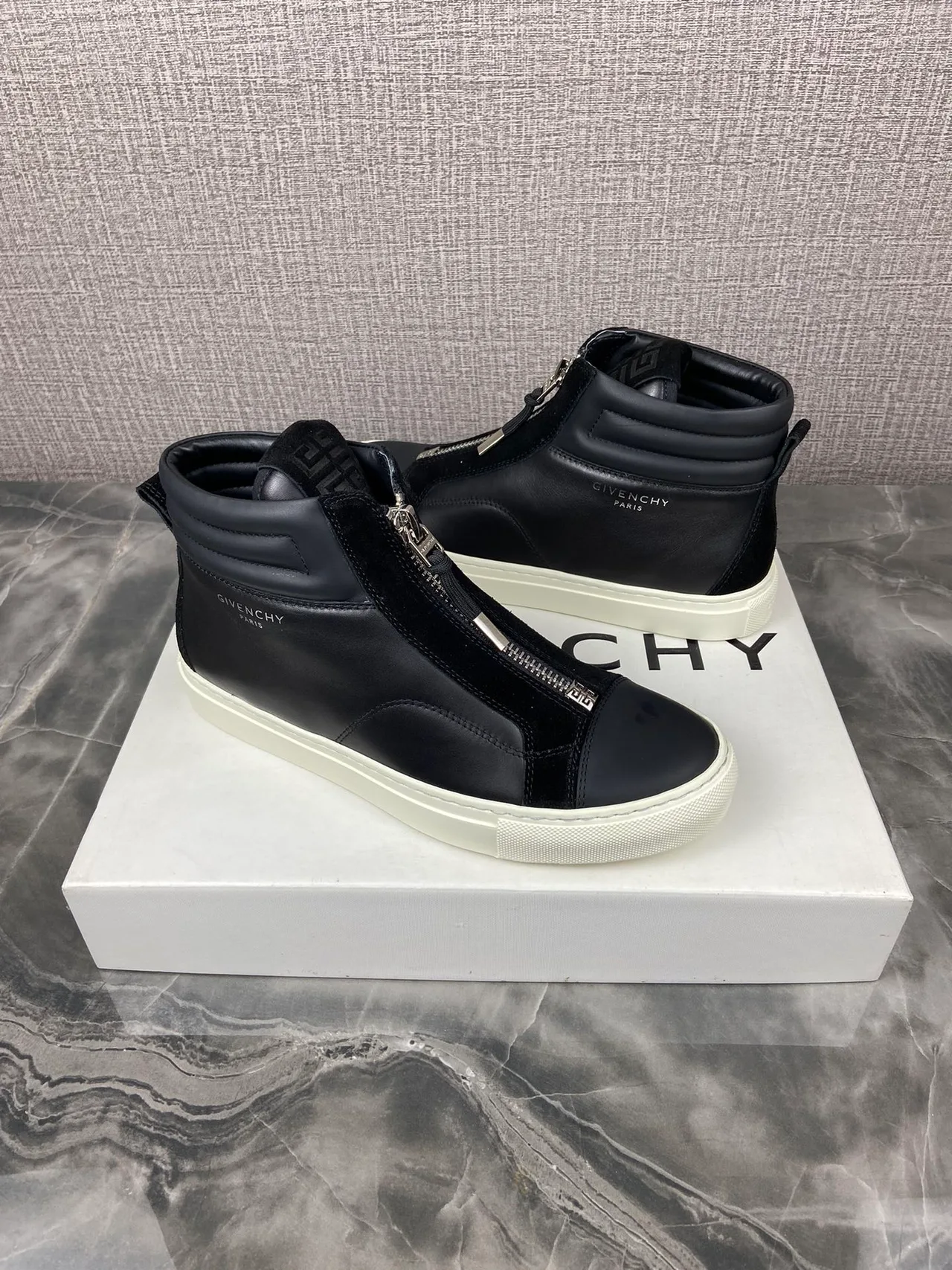 Givenchy Cowhide Glossy G Set High-Top Sneakers in Black · view 5