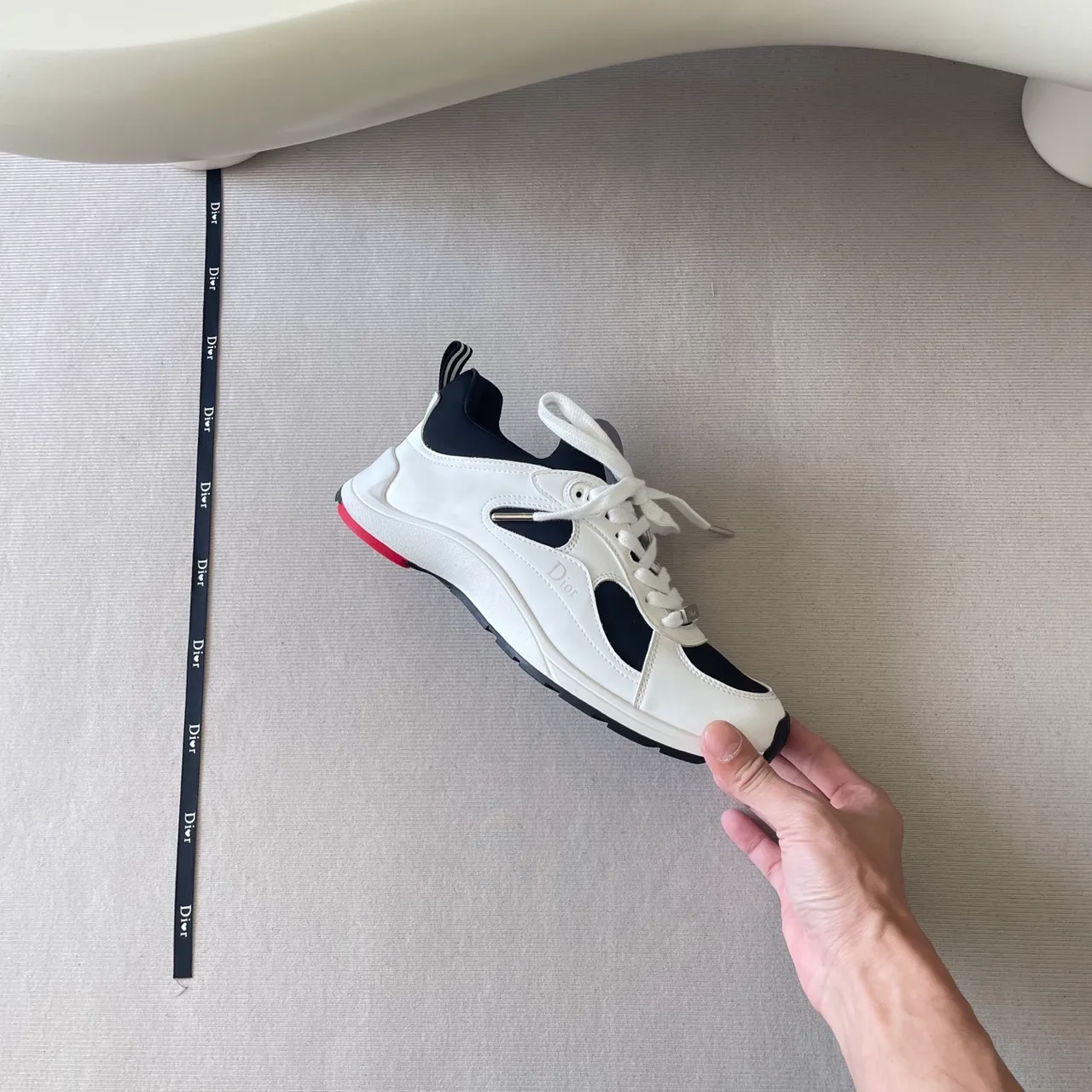 Dior Calfskin Sneakers in White · view 6