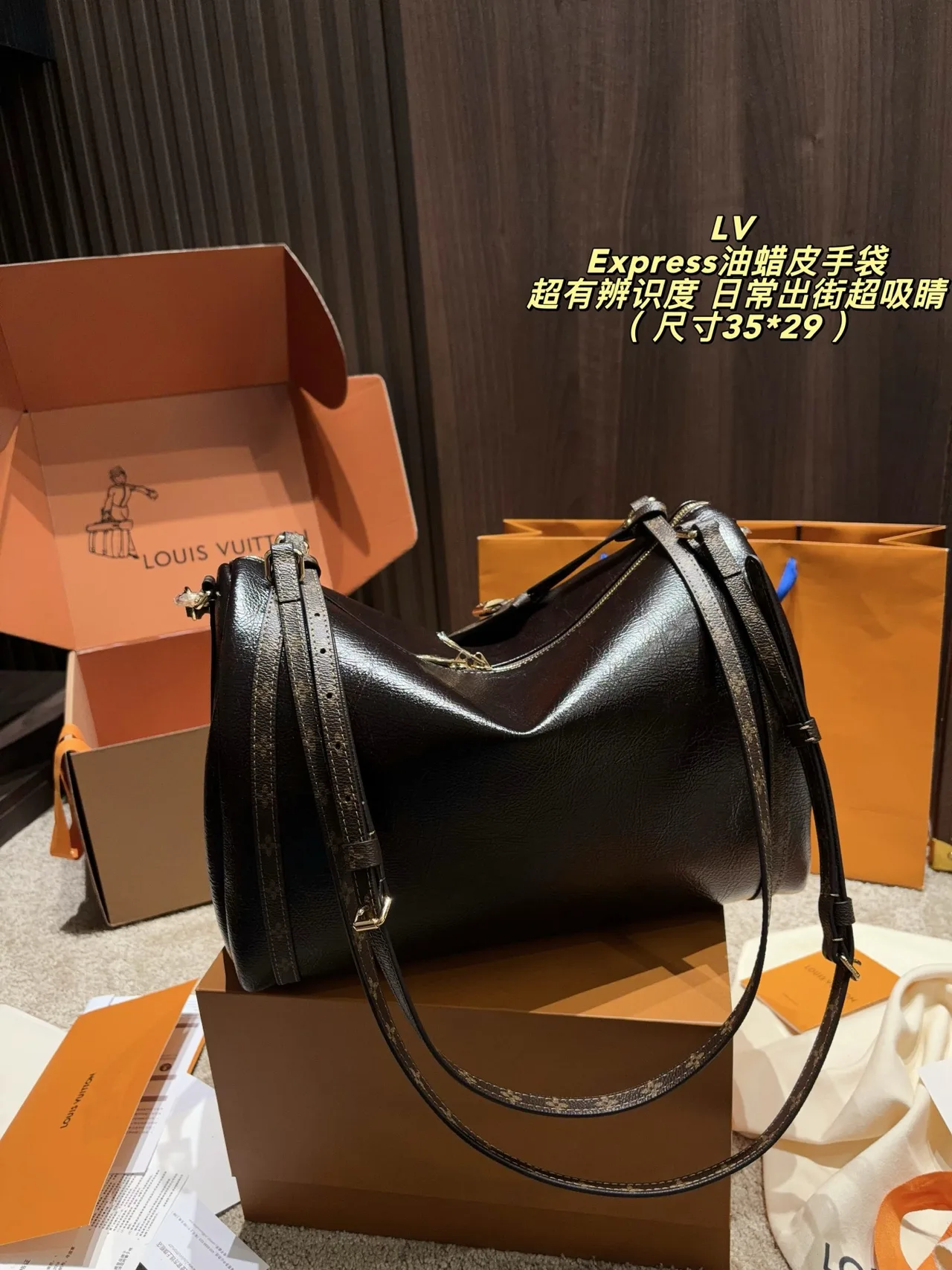 Louis Vuitton Hobo Bag in Black · view 6