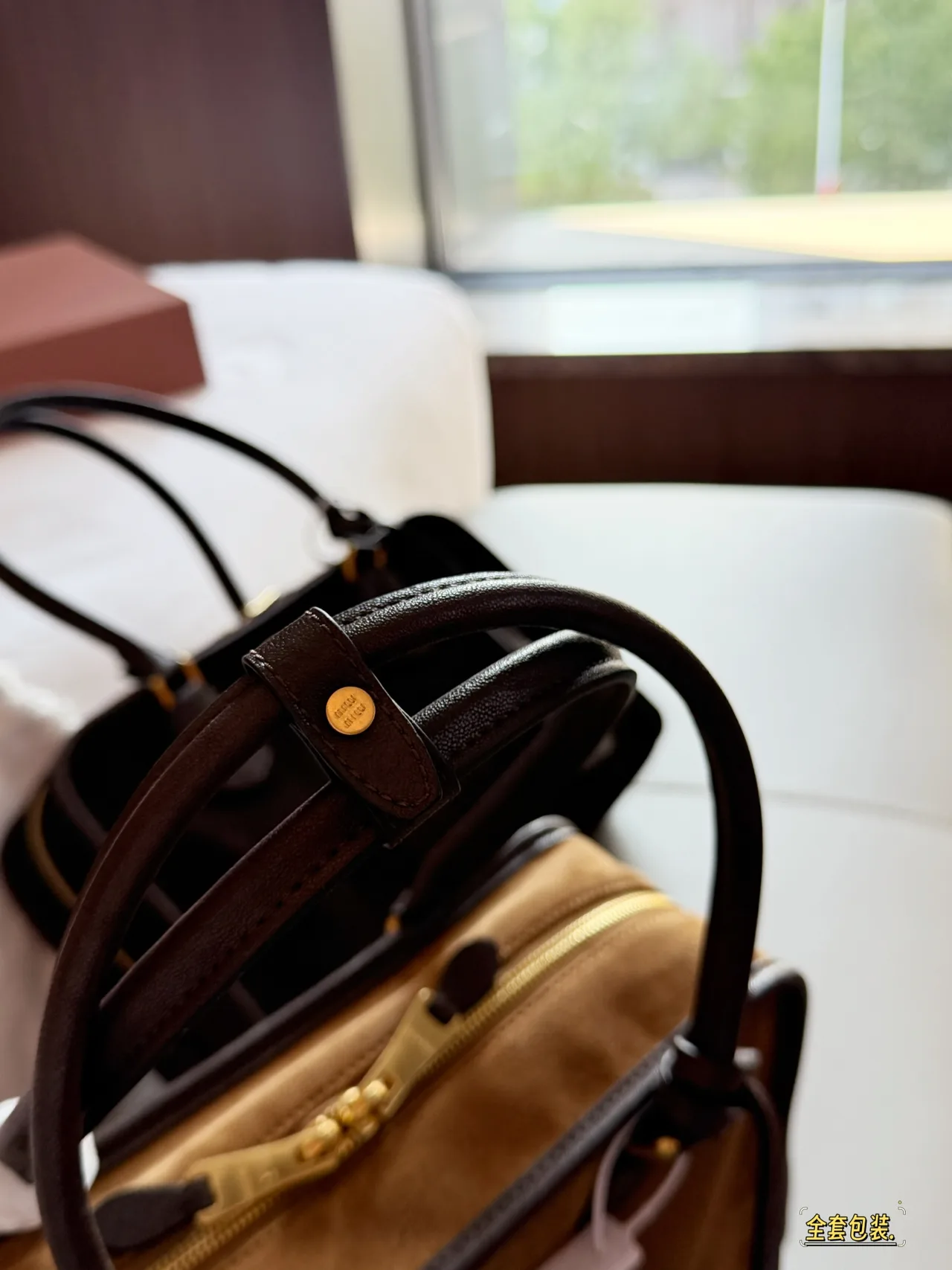 Miu Miu Suede top-handle bag in Brown · view 6