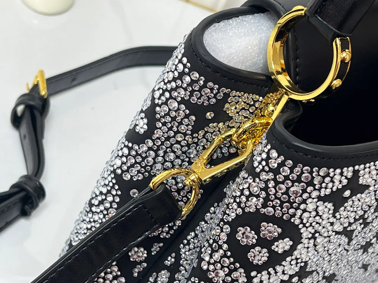 Louis Vuitton Cowhide Top-Handle Bag in Black · view 6