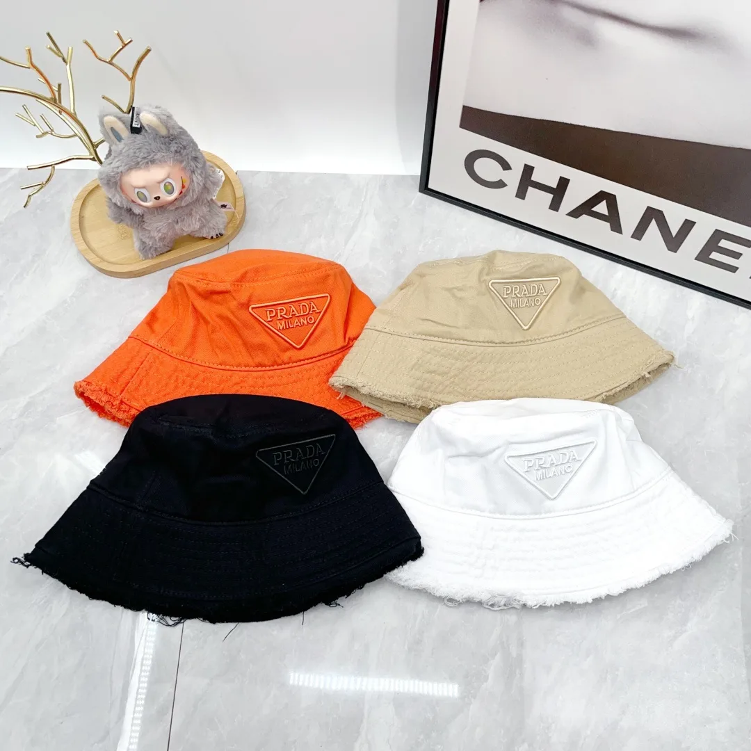 Prada Bucket Hat in Black / Orange / Beige / White · view 2