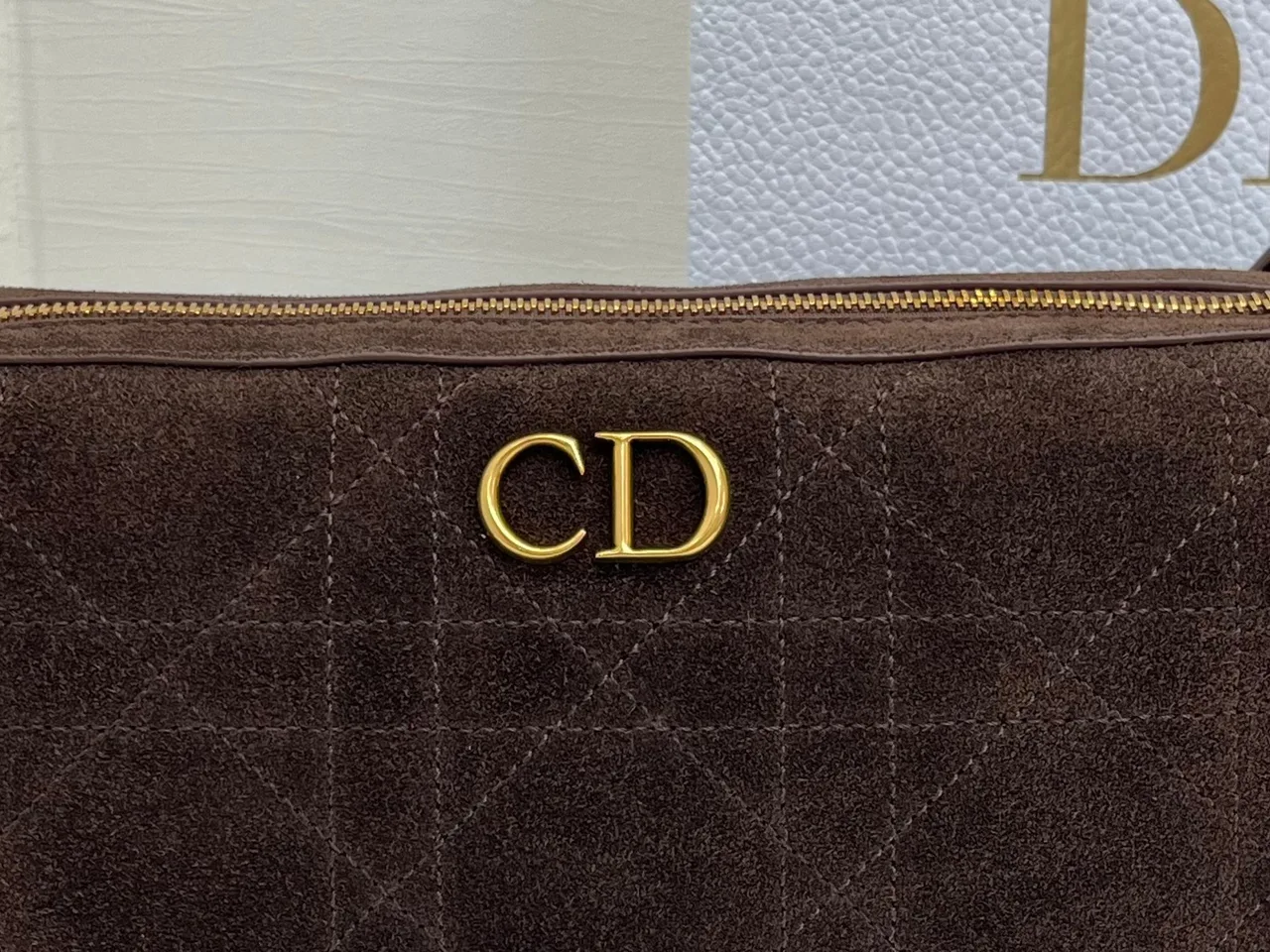 Dior Quilted Shoulder Bag in Brown · view 4